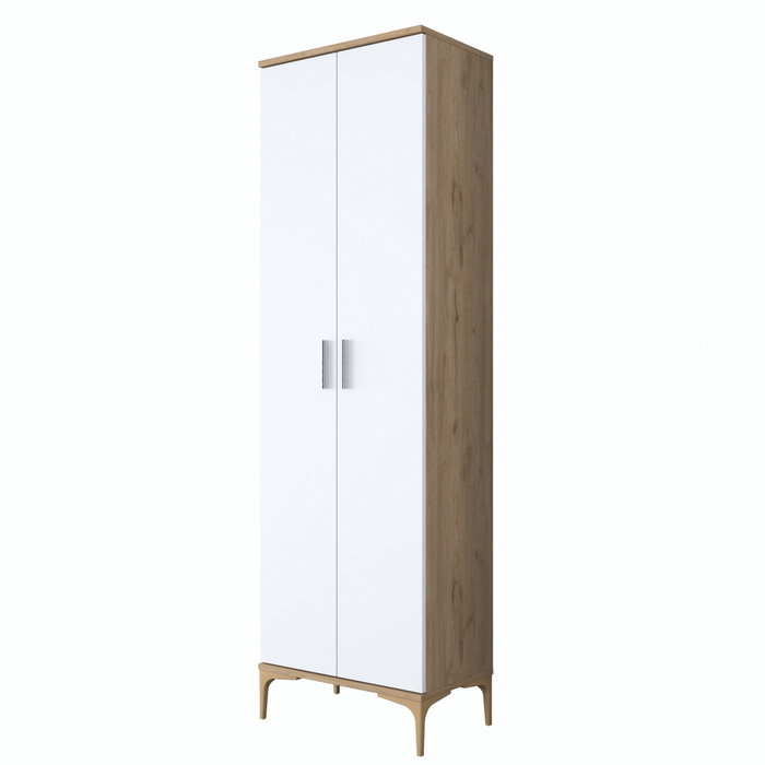 Hanah Home Perchero de Recibidor Nogal y Blanco